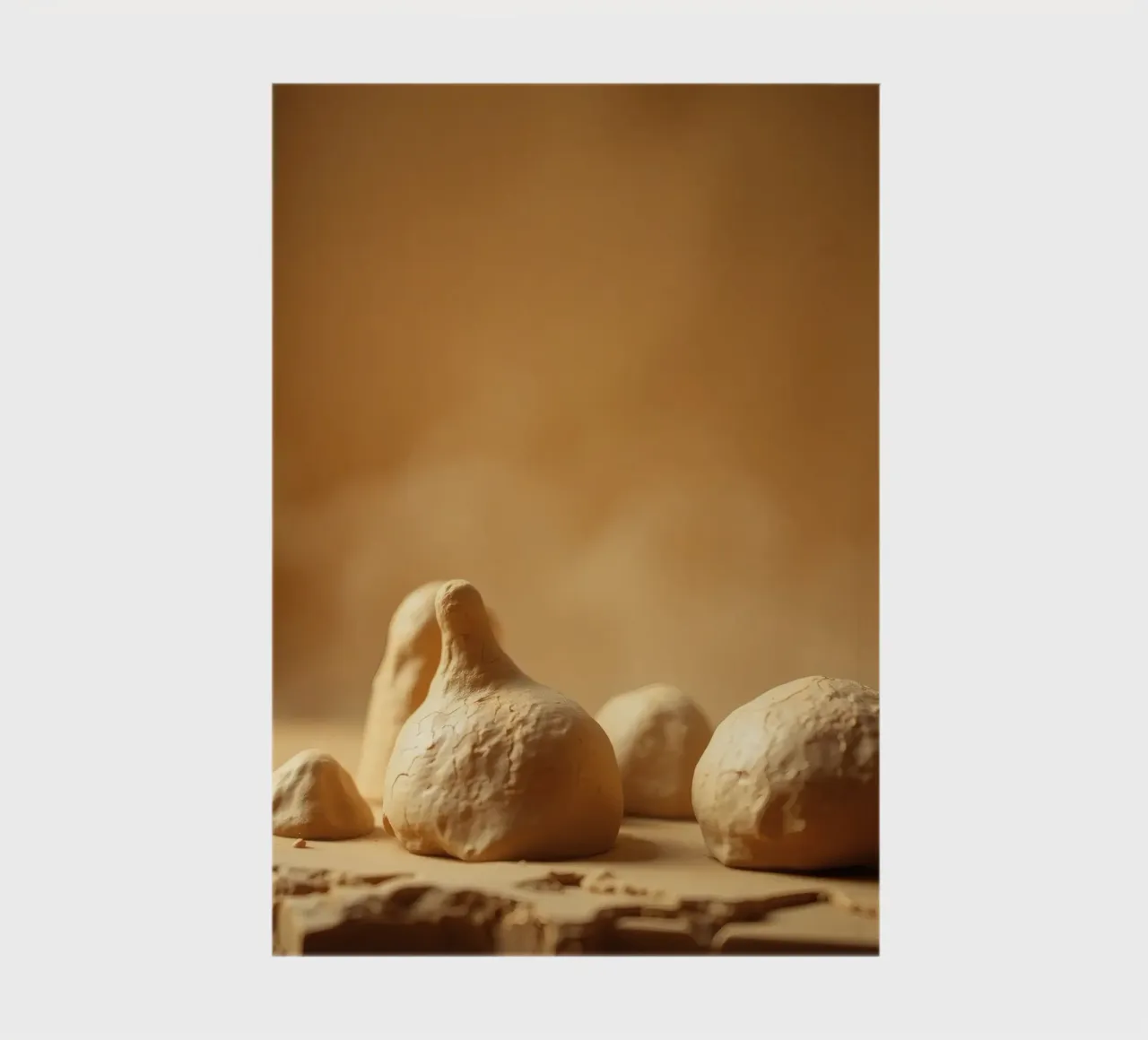 Clay sculptures showcase unique shapes and textures notebook by DesignDoodle