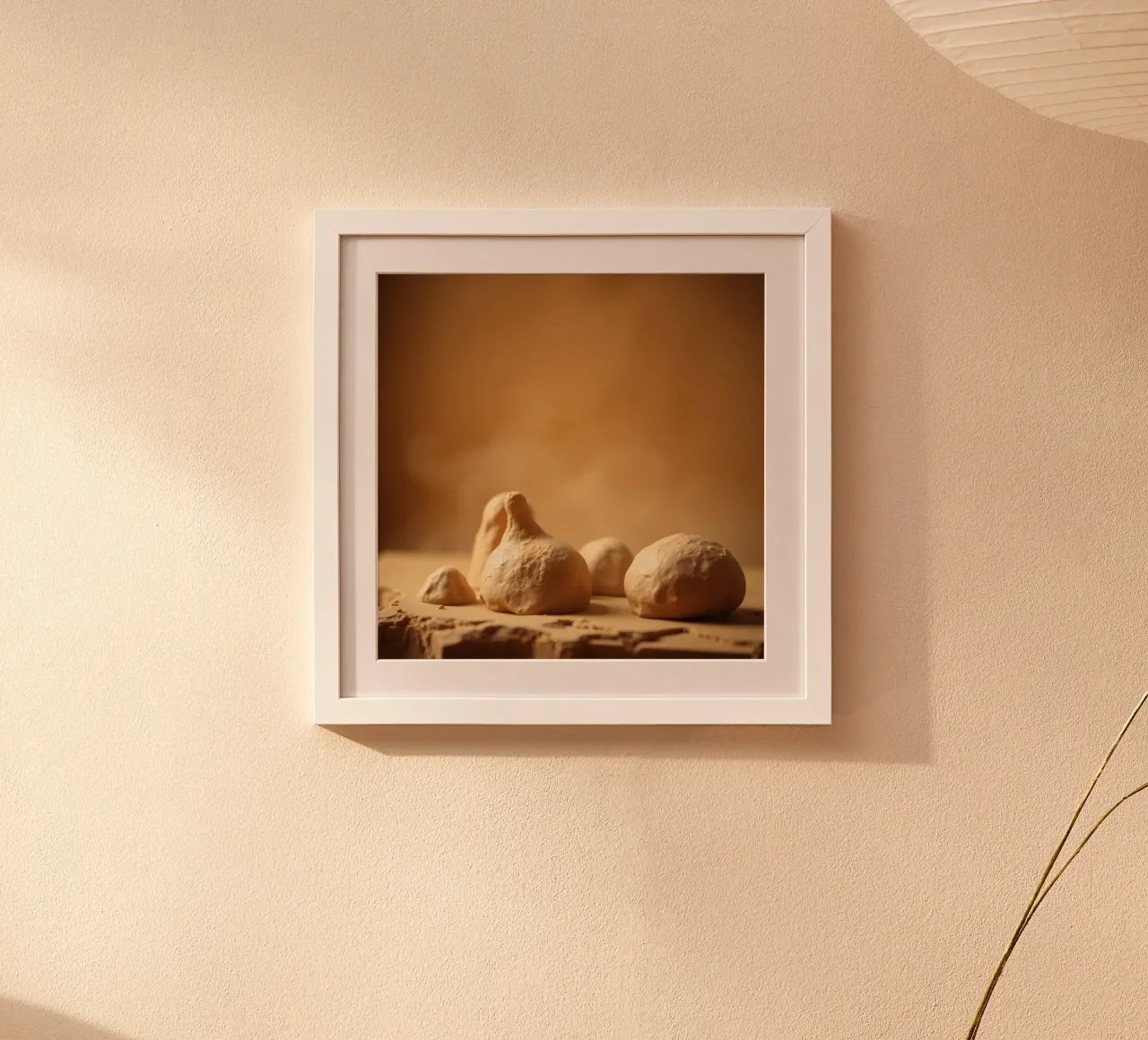 Le sculture in argilla presentano forme e texture uniche poster con telaio in plastica da DesignDoodle