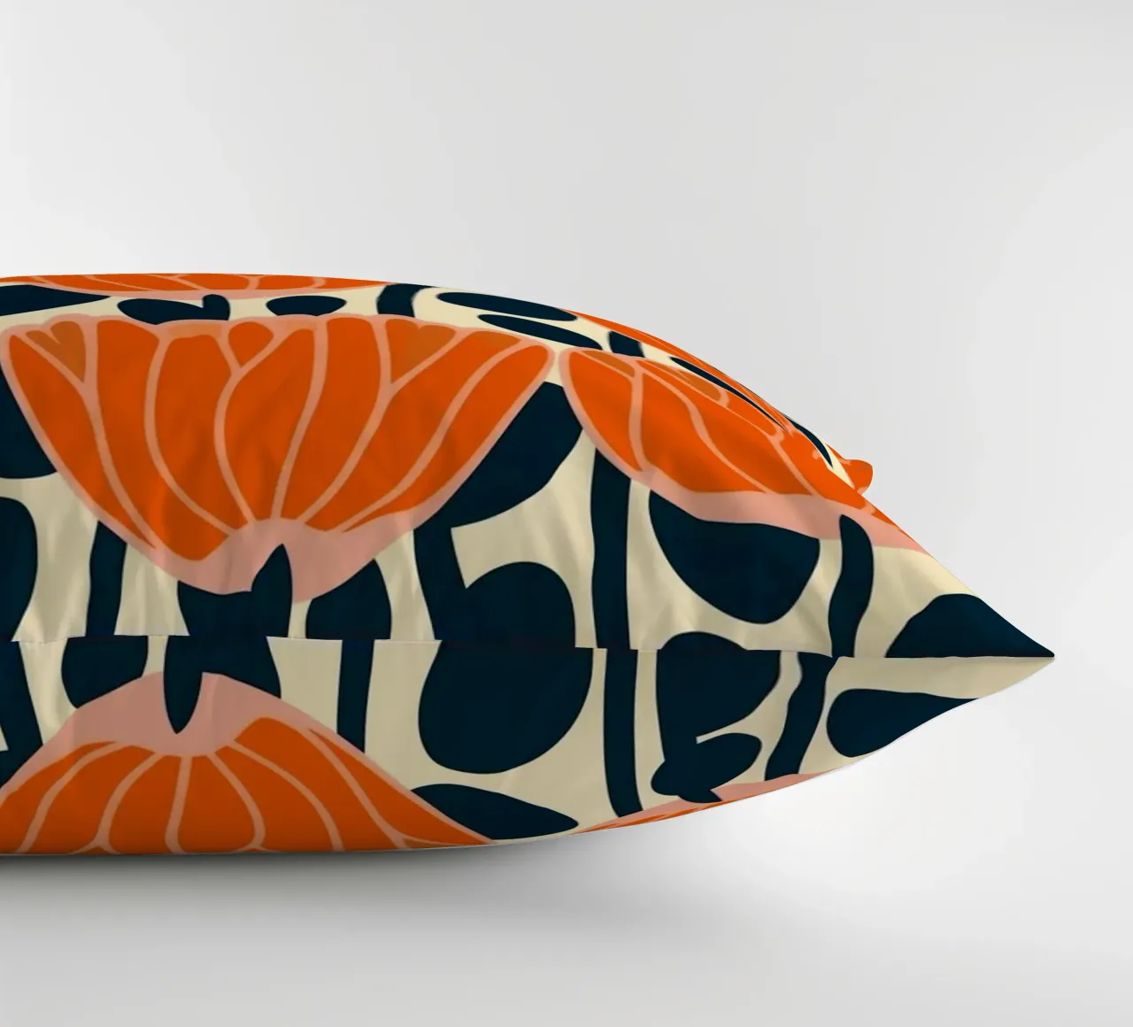Midcentury Revival Poppie  Pattern cuscino da Autofocus