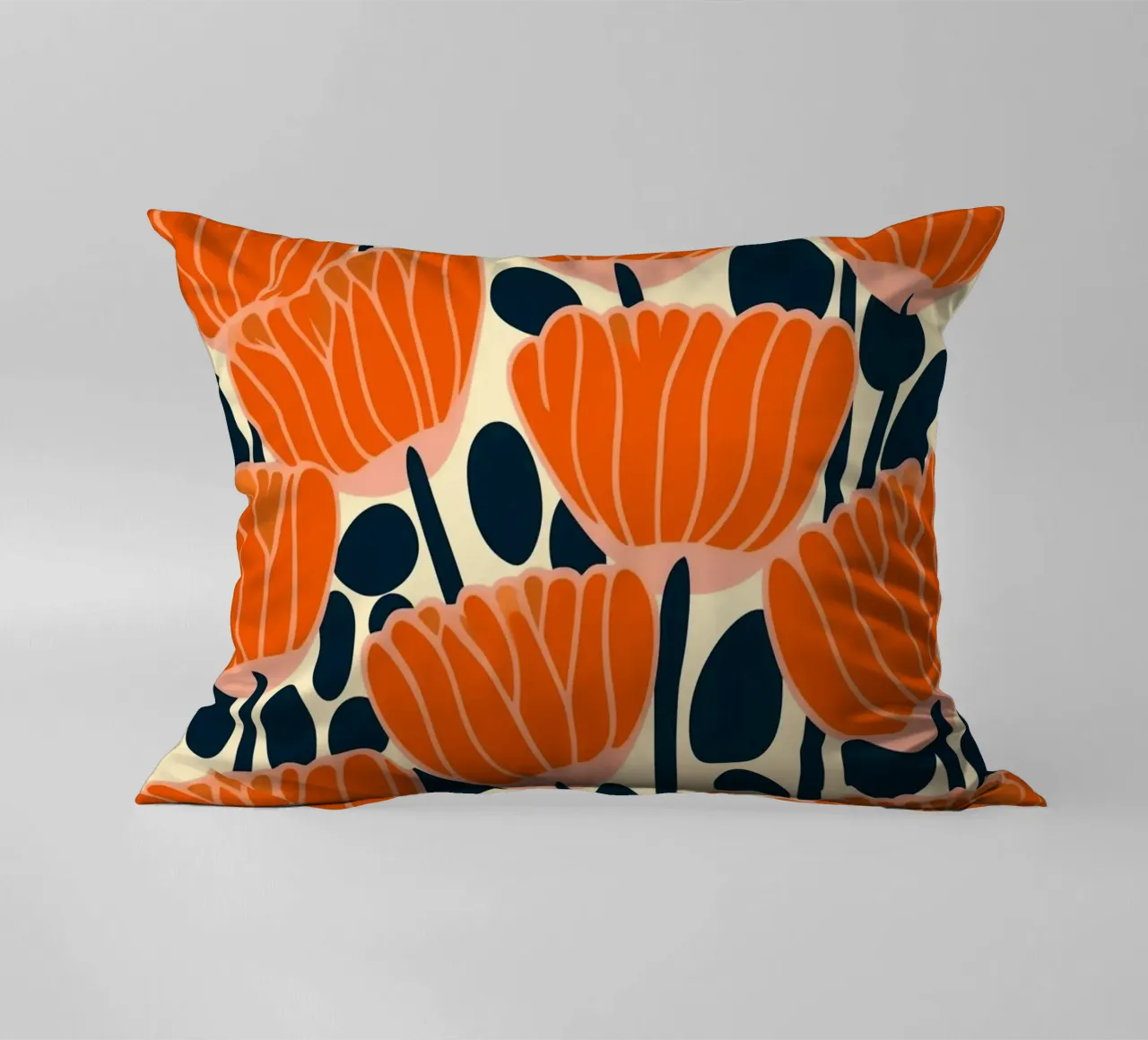 Midcentury Revival Poppie Pattern cuscino da Autofocus