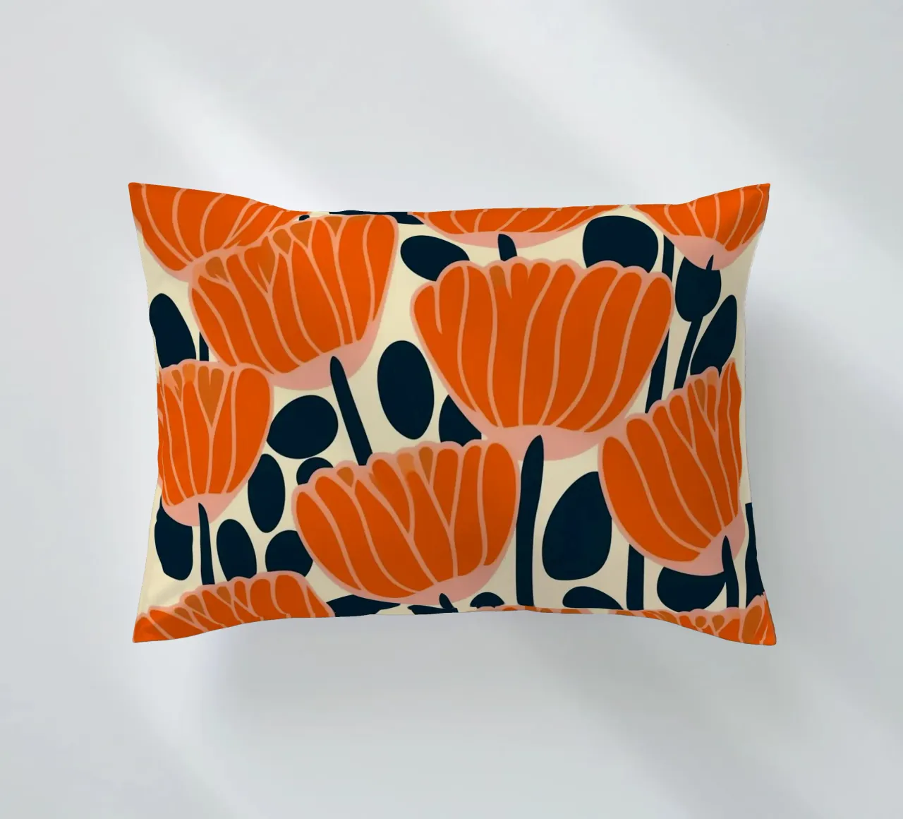 Midcentury Revival Poppie Pattern cuscino da Autofocus