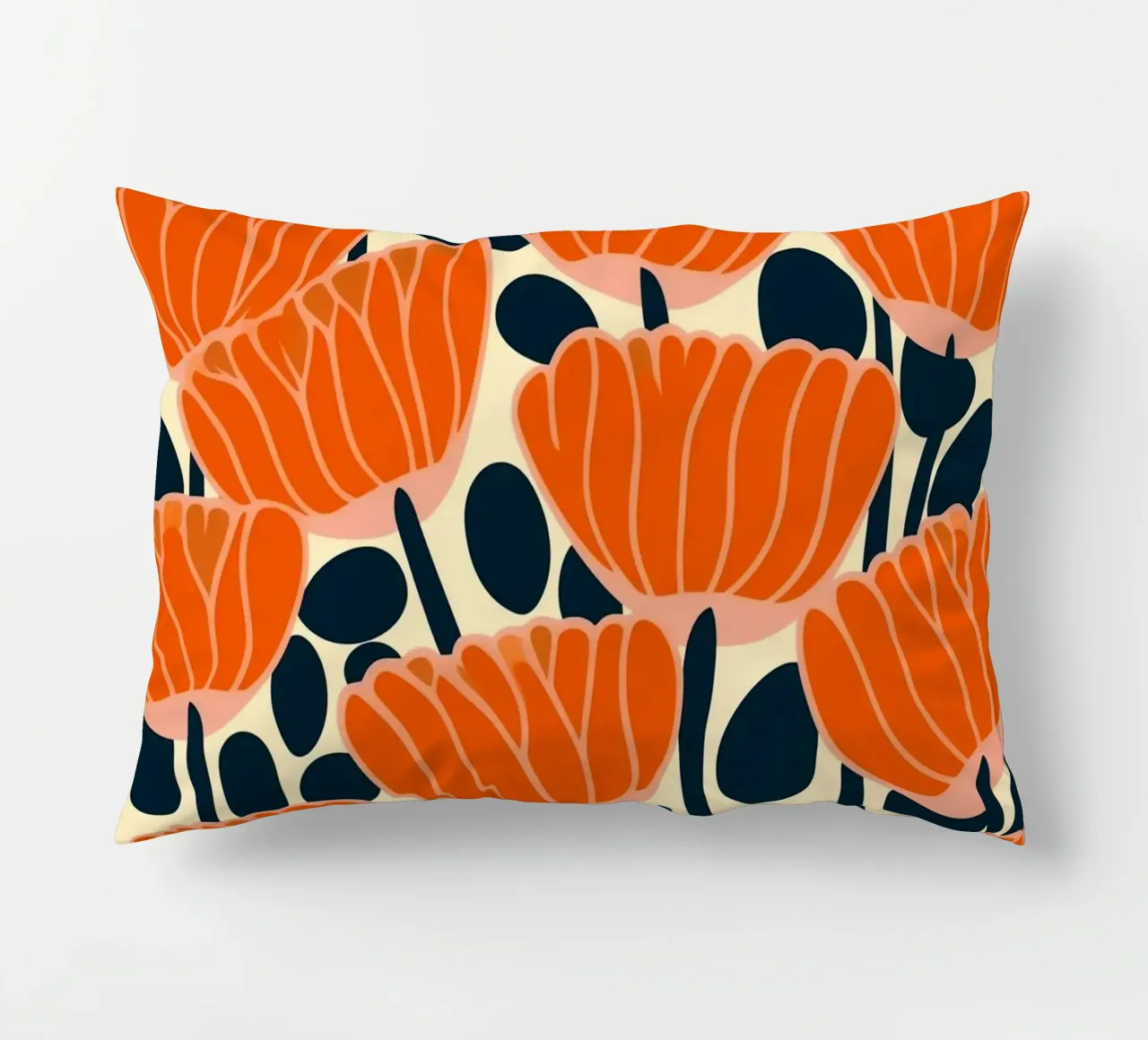 Midcentury Revival Poppie Pattern cuscino da Autofocus