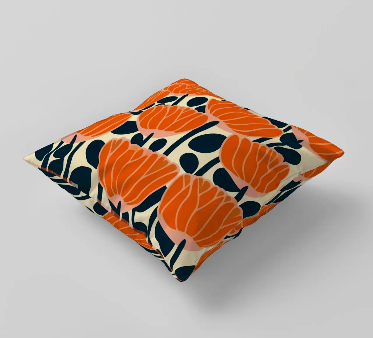 Midcentury Revival Poppie Pattern cuscino da Autofocus