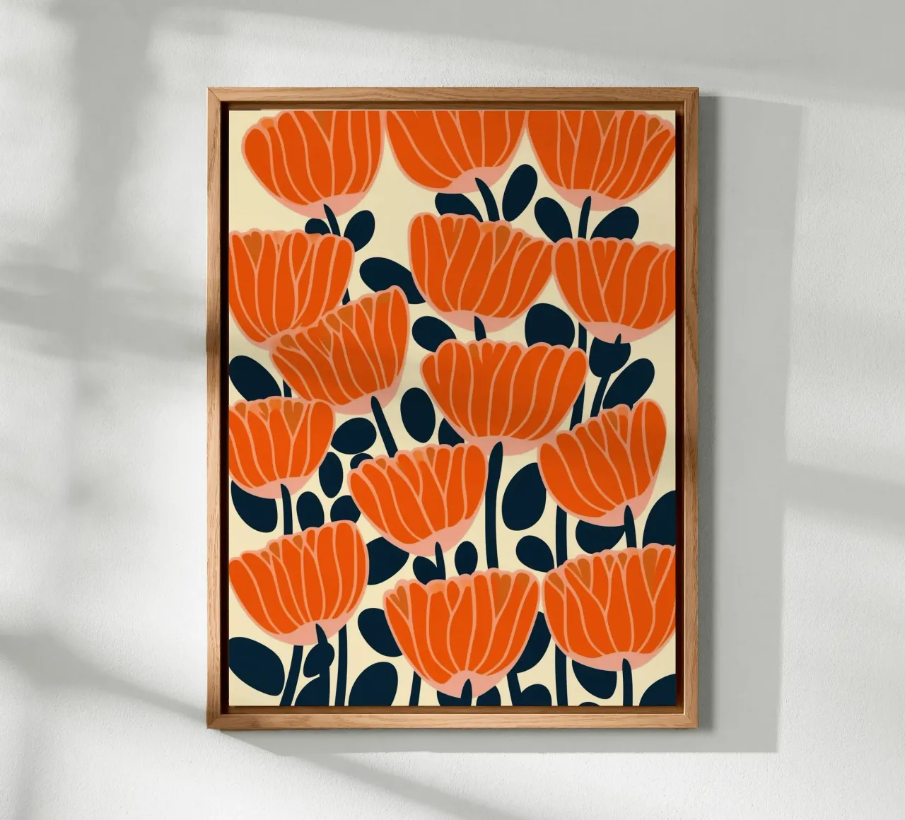 Midcentury Revival Poppie  Pattern alluminio dibond da Autofocus