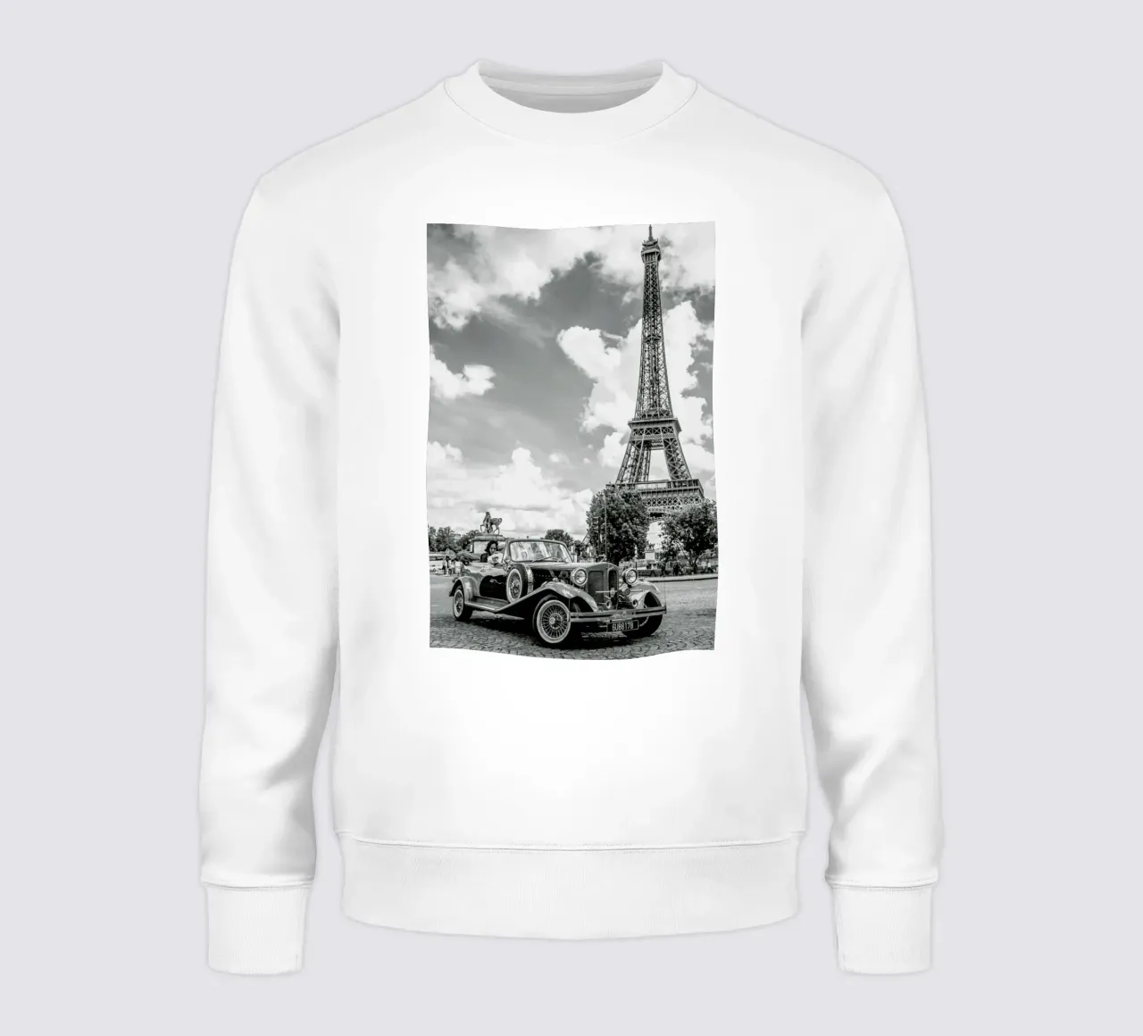 Vintage Car & Eiffel sweatshirt van Magdalena Martin Photography