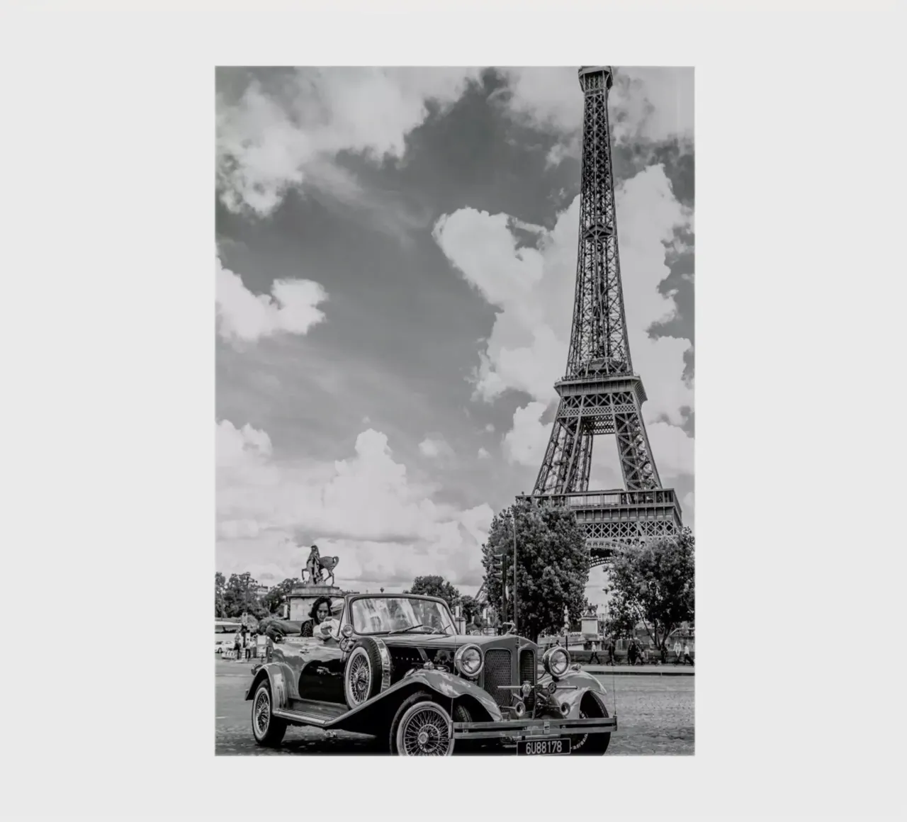 Vintage Car & Eiffel notebook by Magdalena Martin Photography