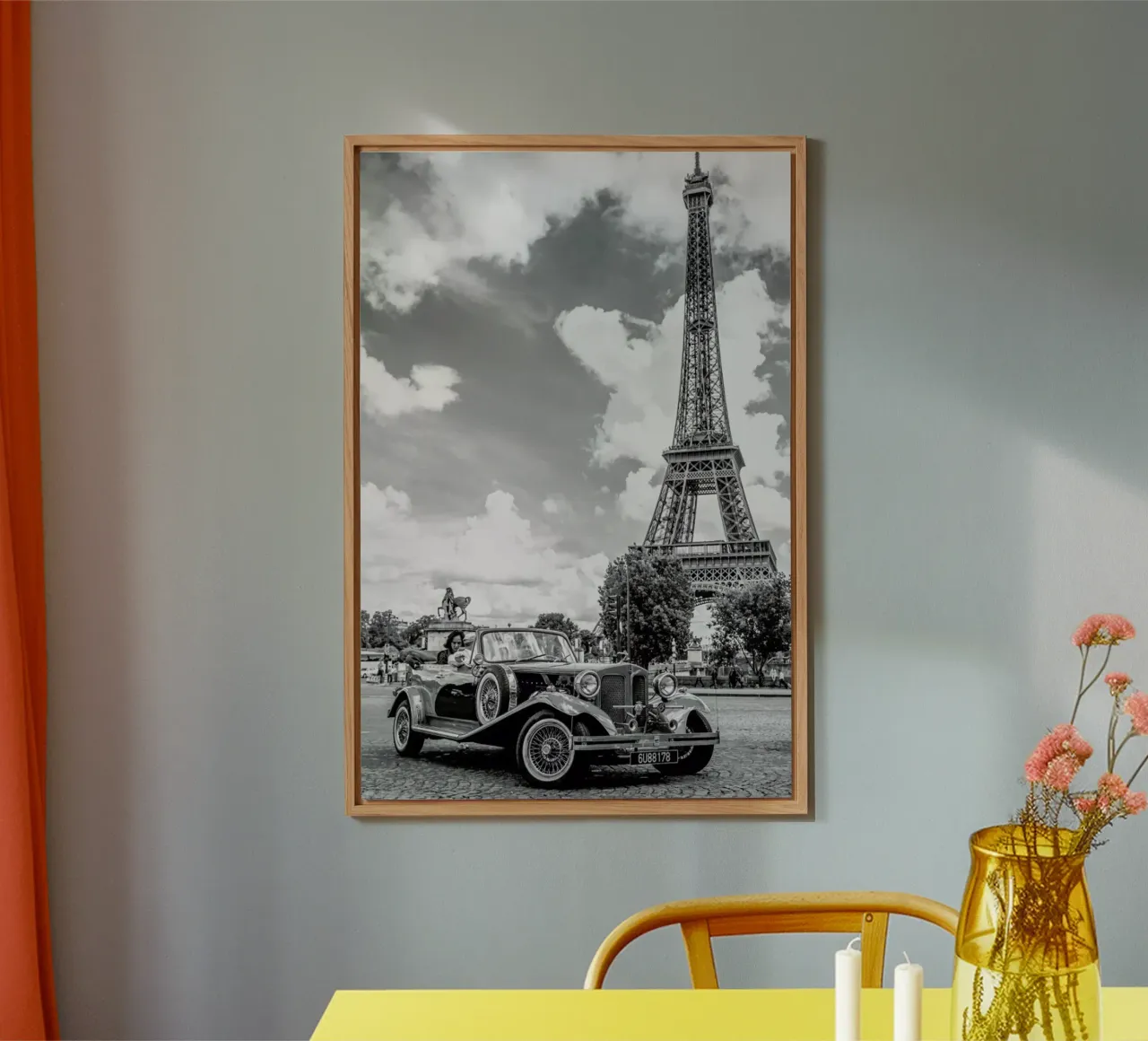 Vintage Car & Eiffel pannello forex da Magdalena Martin Photography