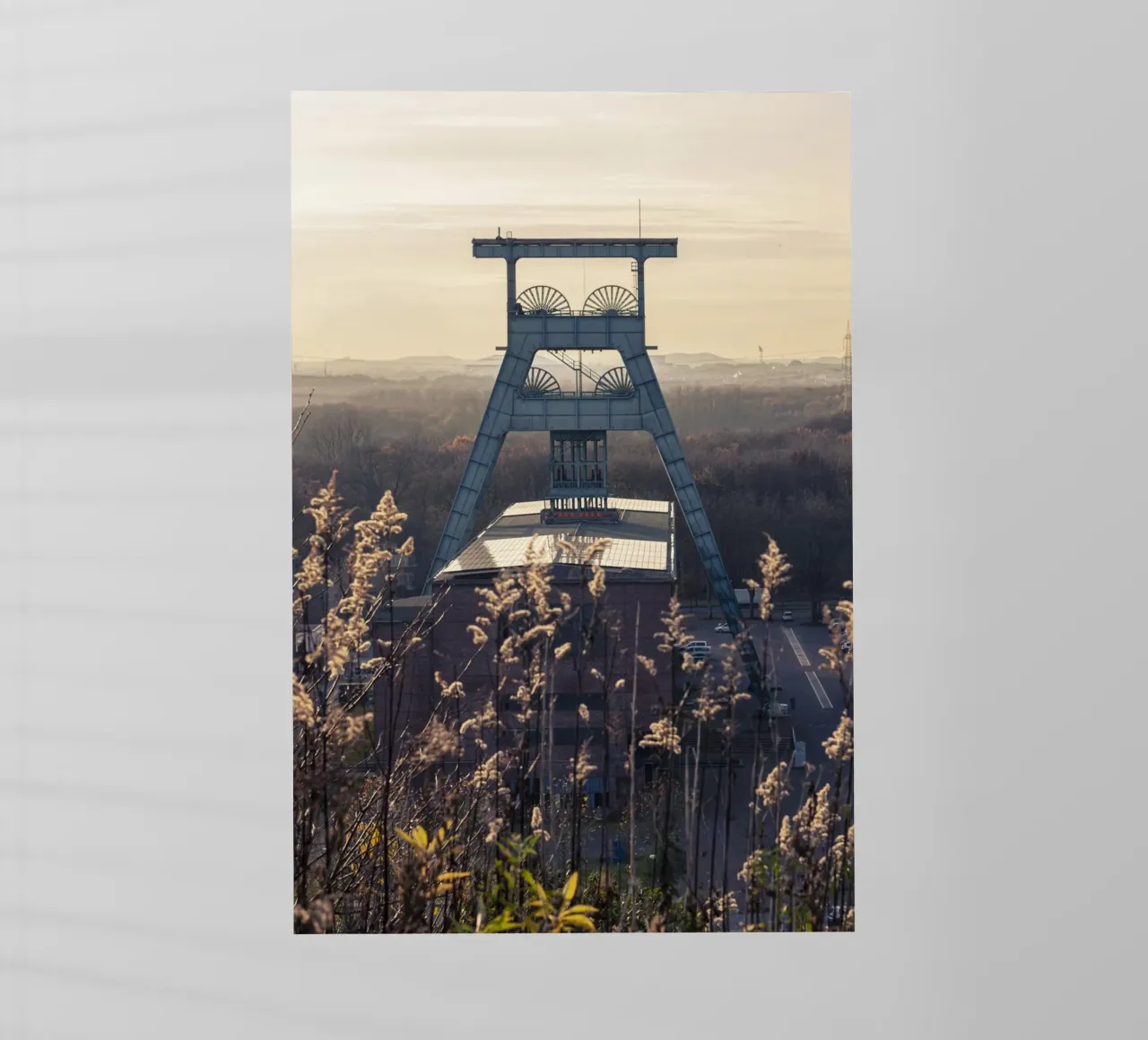 Torre di avvolgimento della miniera di Ewald pellicola backlit da Ruhrgebietsansichten