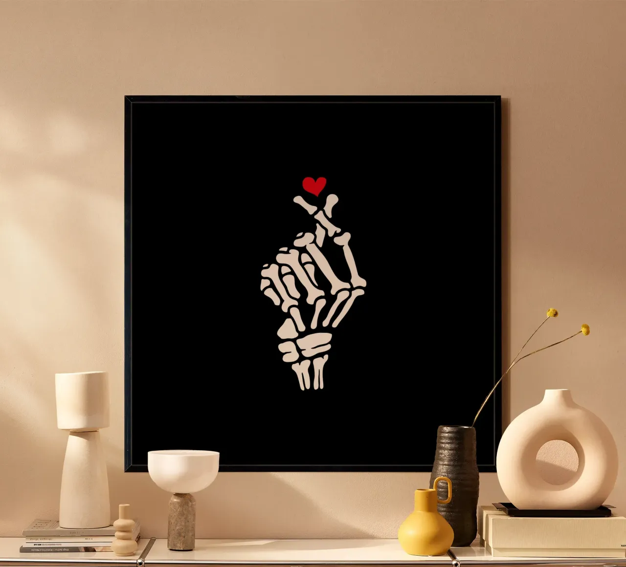 Scheletro cuore mano poster da Tobe Fonseca