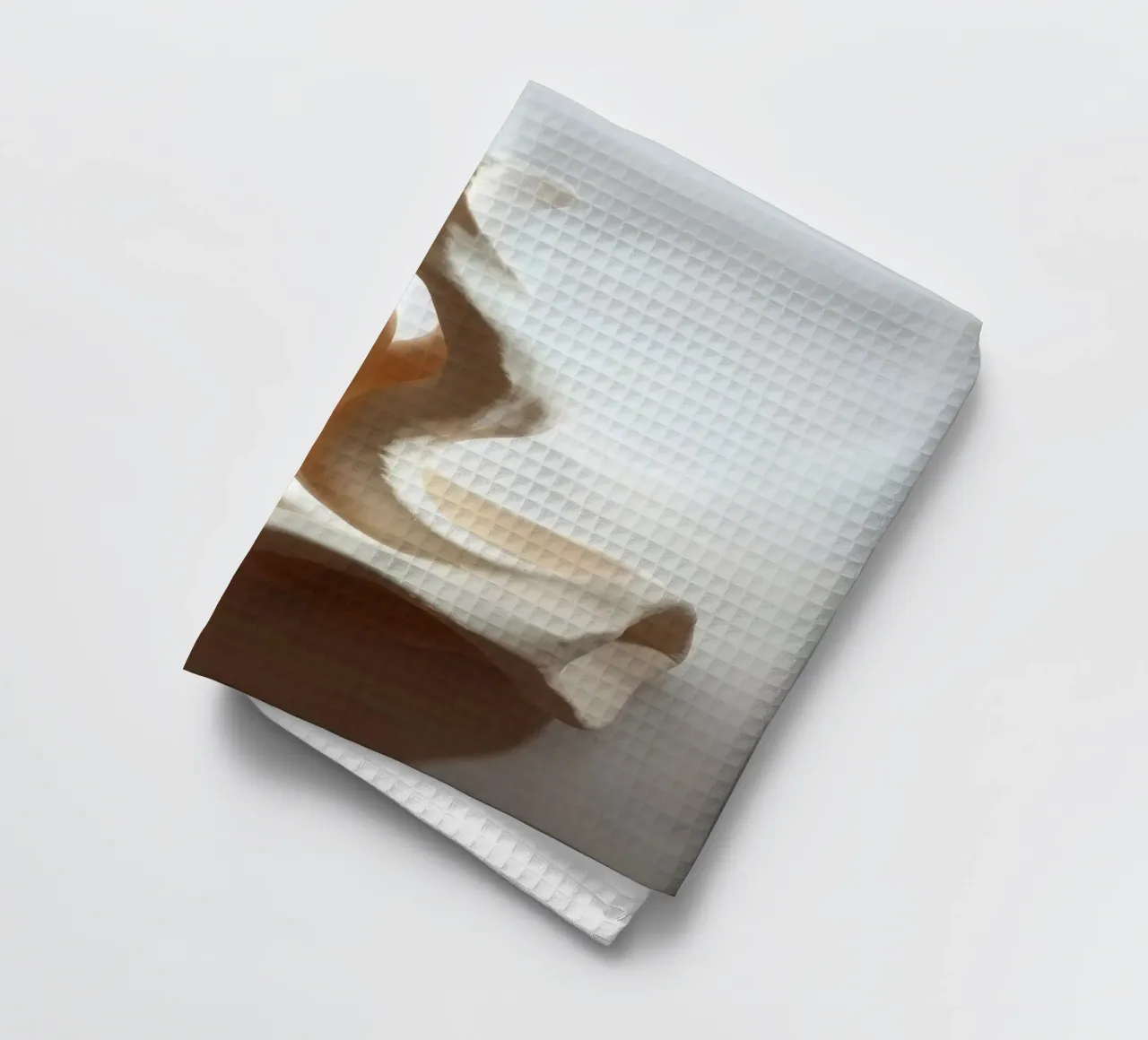 Elegante pezzo scultoreo bianco che mostra forme fluide canovaccio da cucina da DesignDoodle