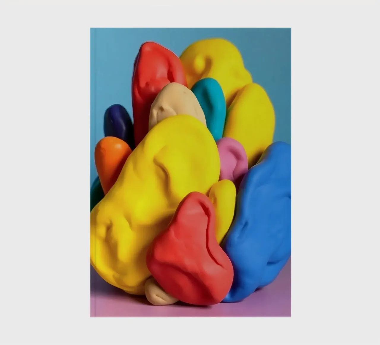 Sculpture abstraite colorée en pâte à modeler carnet de notes de DesignDoodle