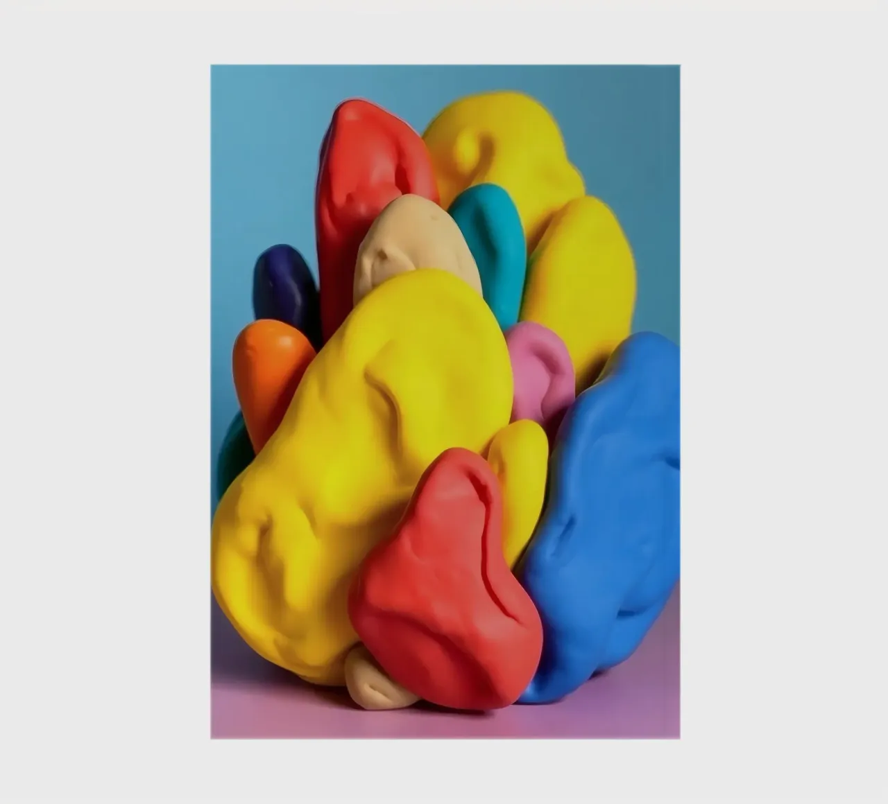 Sculpture abstraite colorée en pâte à modeler carnet de notes de DesignDoodle