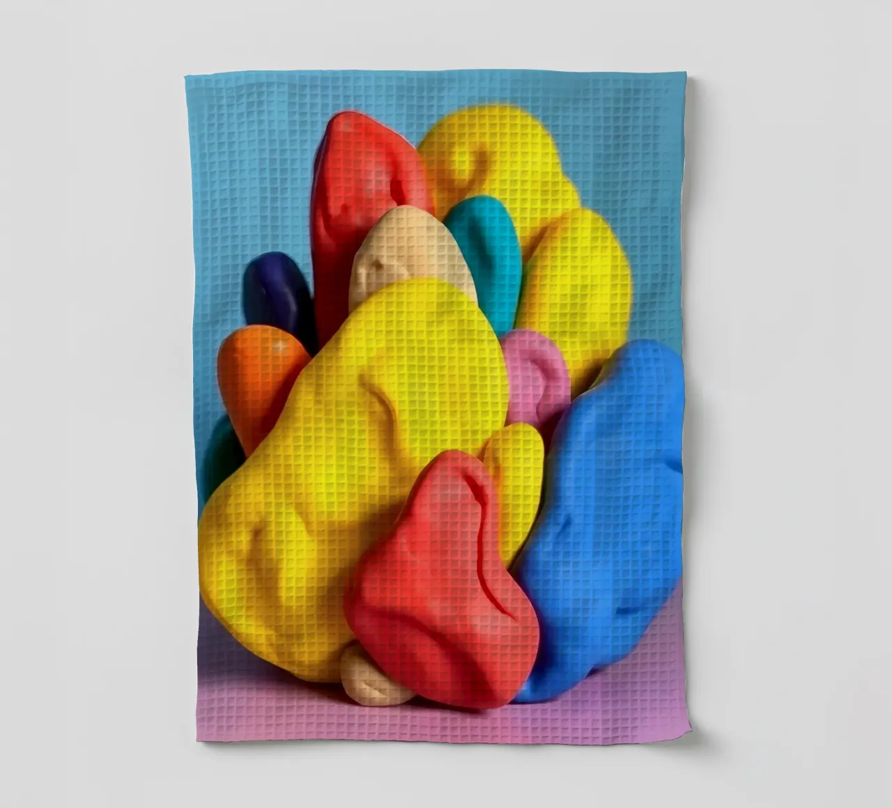 Sculpture abstraite colorée en pâte à modeler torchon de DesignDoodle