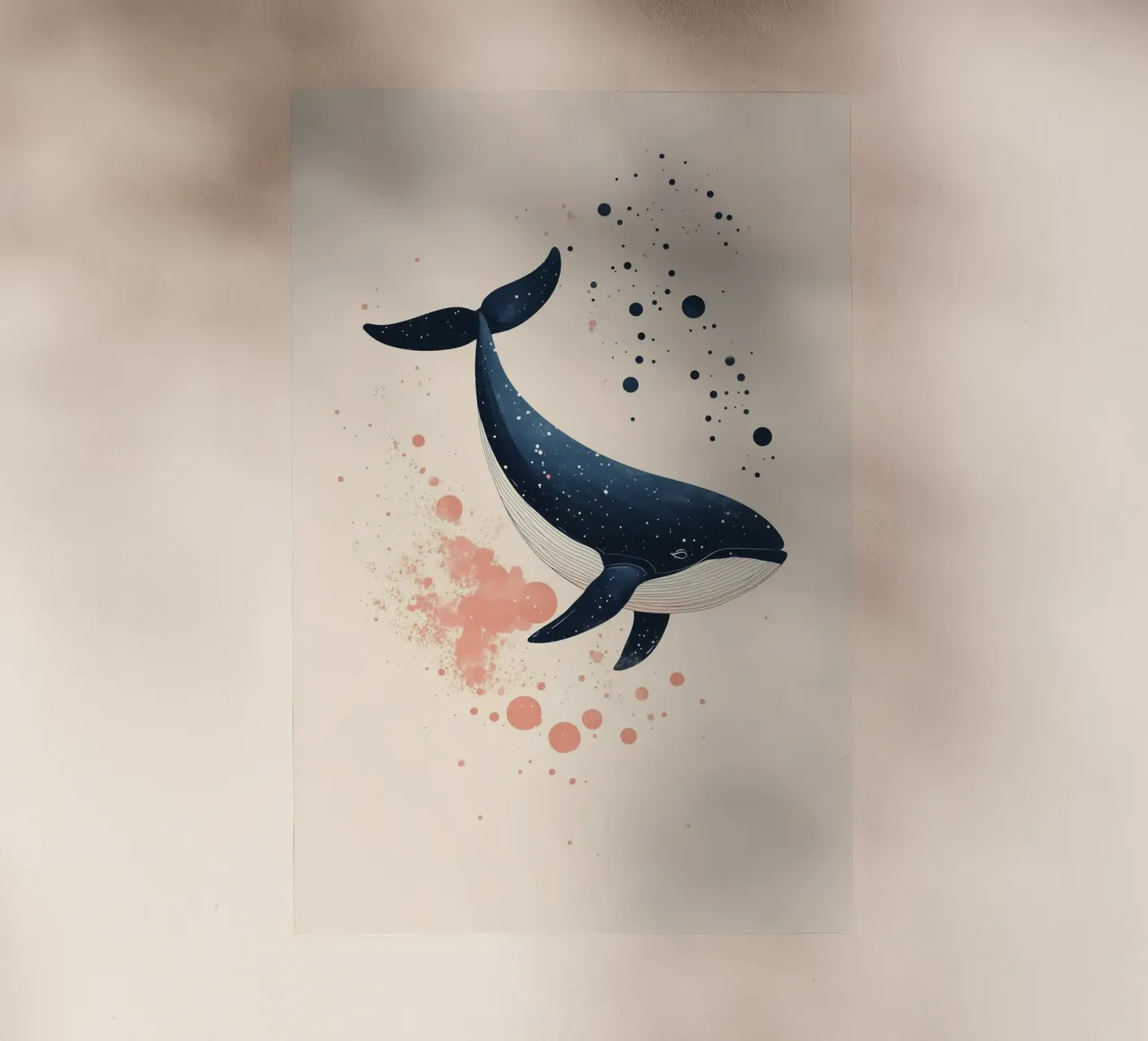 Balena in alto mare pellicola backlit da DreamPixel