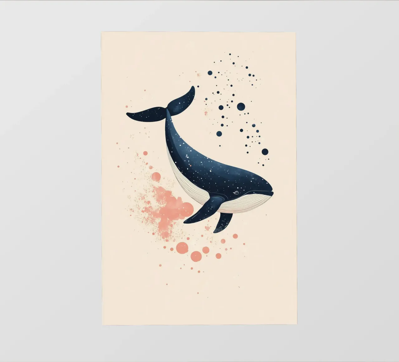 Balena in alto mare pellicola backlit da DreamPixel