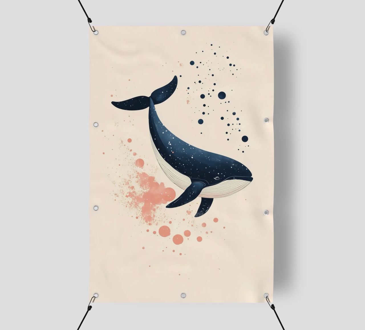 Balena in alto mare telo in pvc da DreamPixel