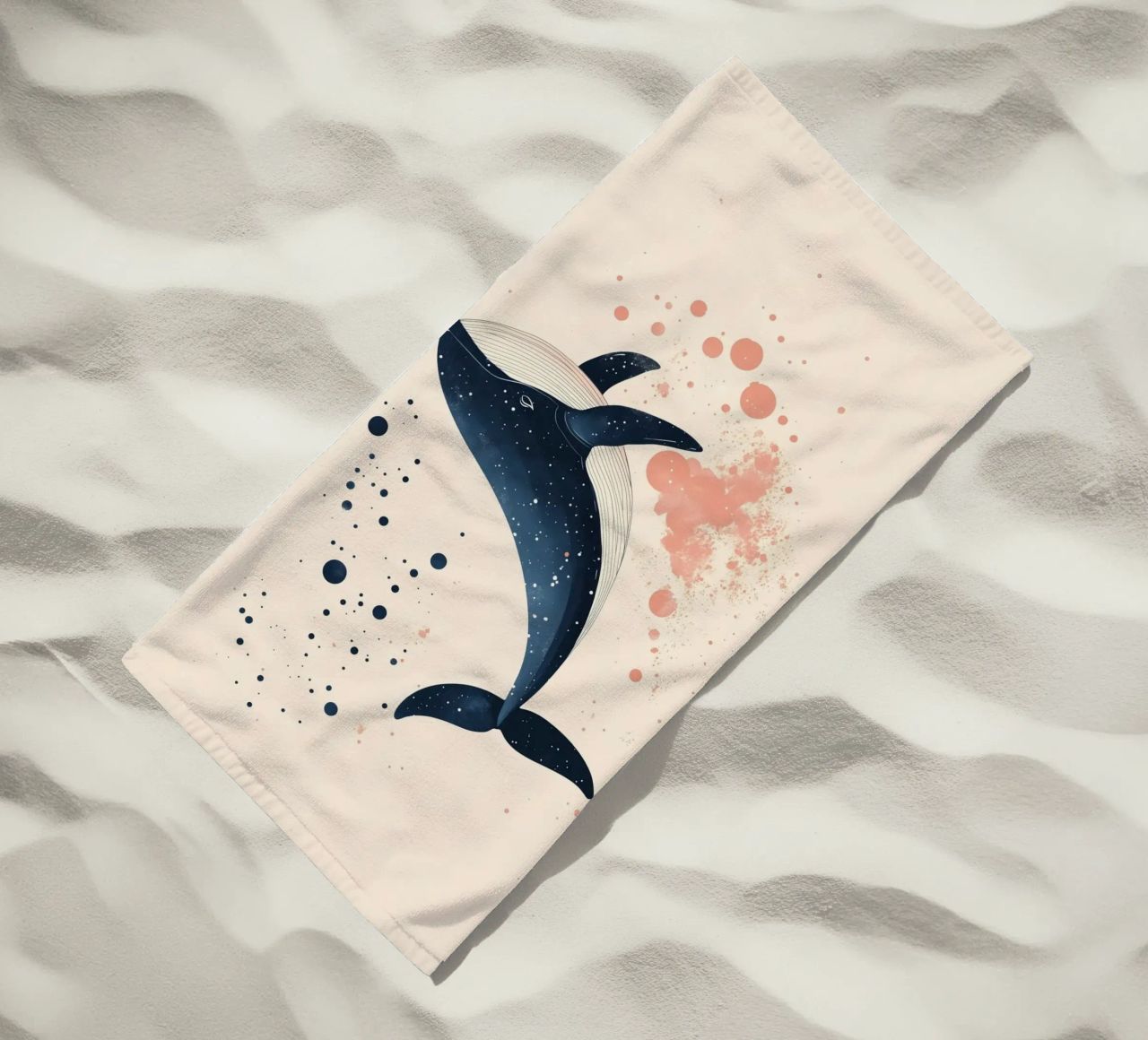 Balena in alto mare telo mare da DreamPixel
