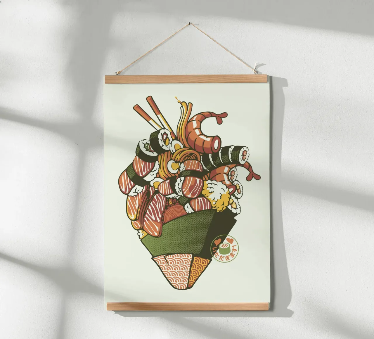 Cuore di sushi nero carta hahnemühle da Tobe Fonseca