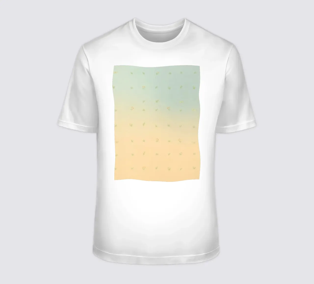 Softly colored background with delicate floral patterns t-shirt by DesignDoodle