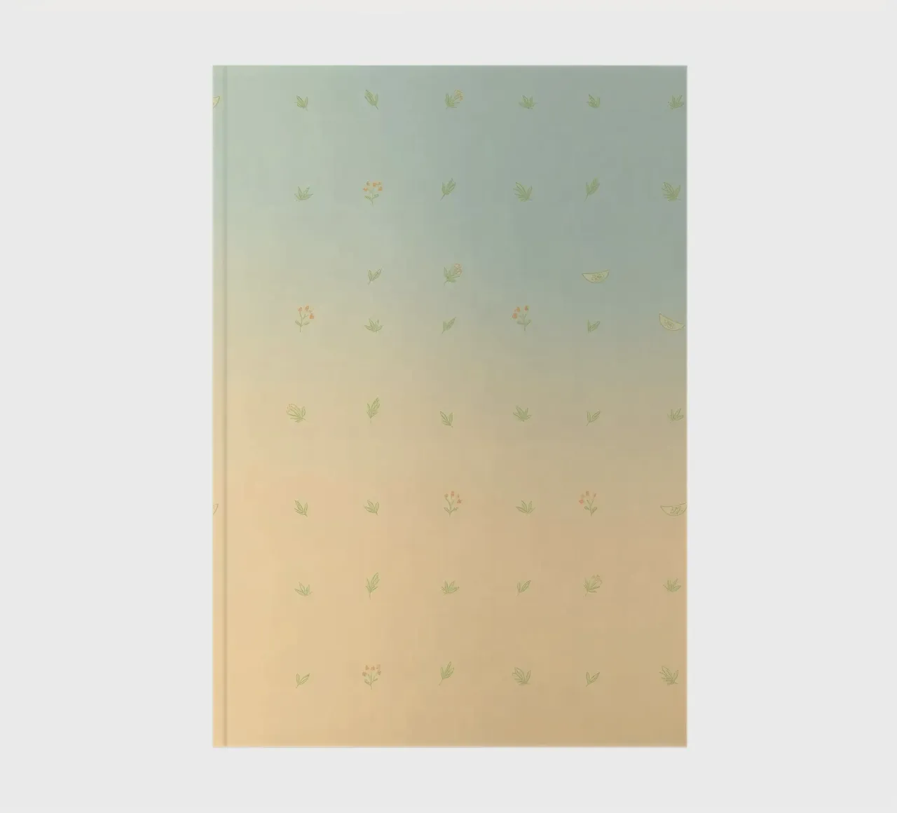 Softly colored background with delicate floral patterns notebook by DesignDoodle