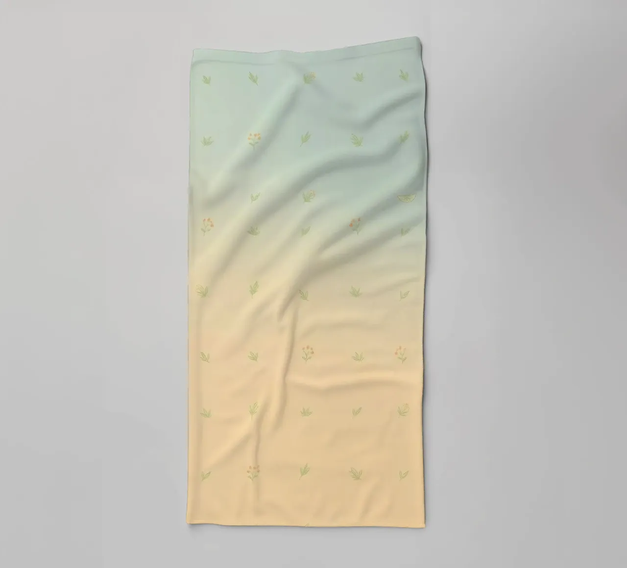 Softly colored background with delicate floral patterns towel by DesignDoodle