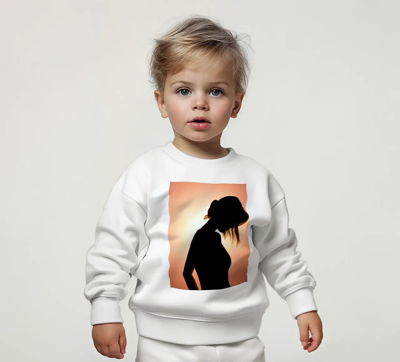 Silhouette di una donna in uno splendido tramonto felpa neonato da DesignDoodle