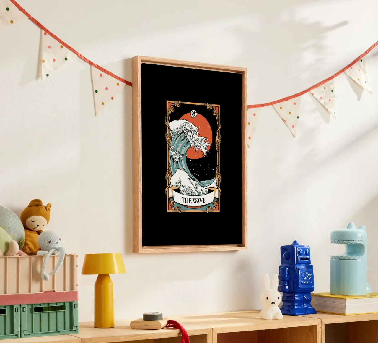 Die Kanagawa-Welle Tarot-Kartenlegerin Leinwand von Tobe Fonseca