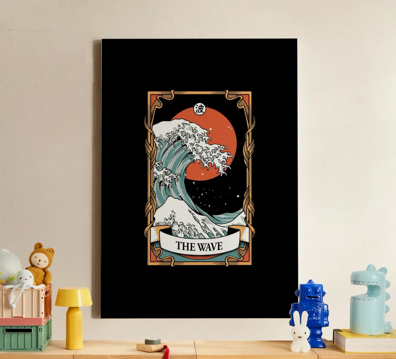 Die Kanagawa-Welle Tarot-Kartenlegerin Leinwand von Tobe Fonseca