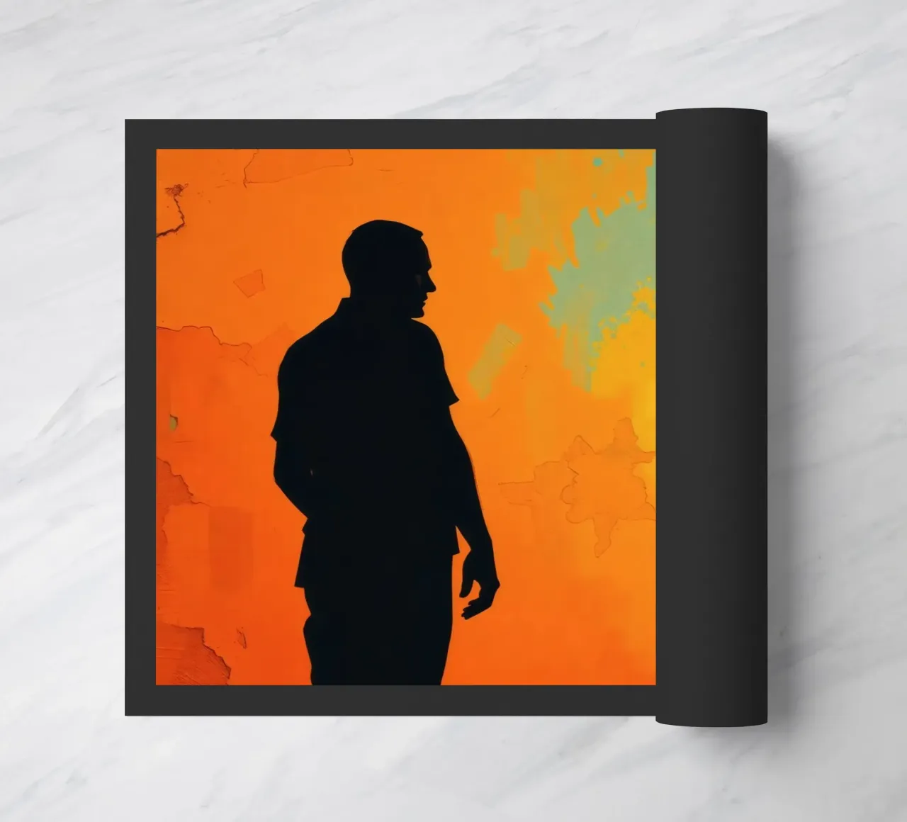 Coppia di sposi in un tramonto dai colori caldi e vivaci zerbino da DesignDoodle
