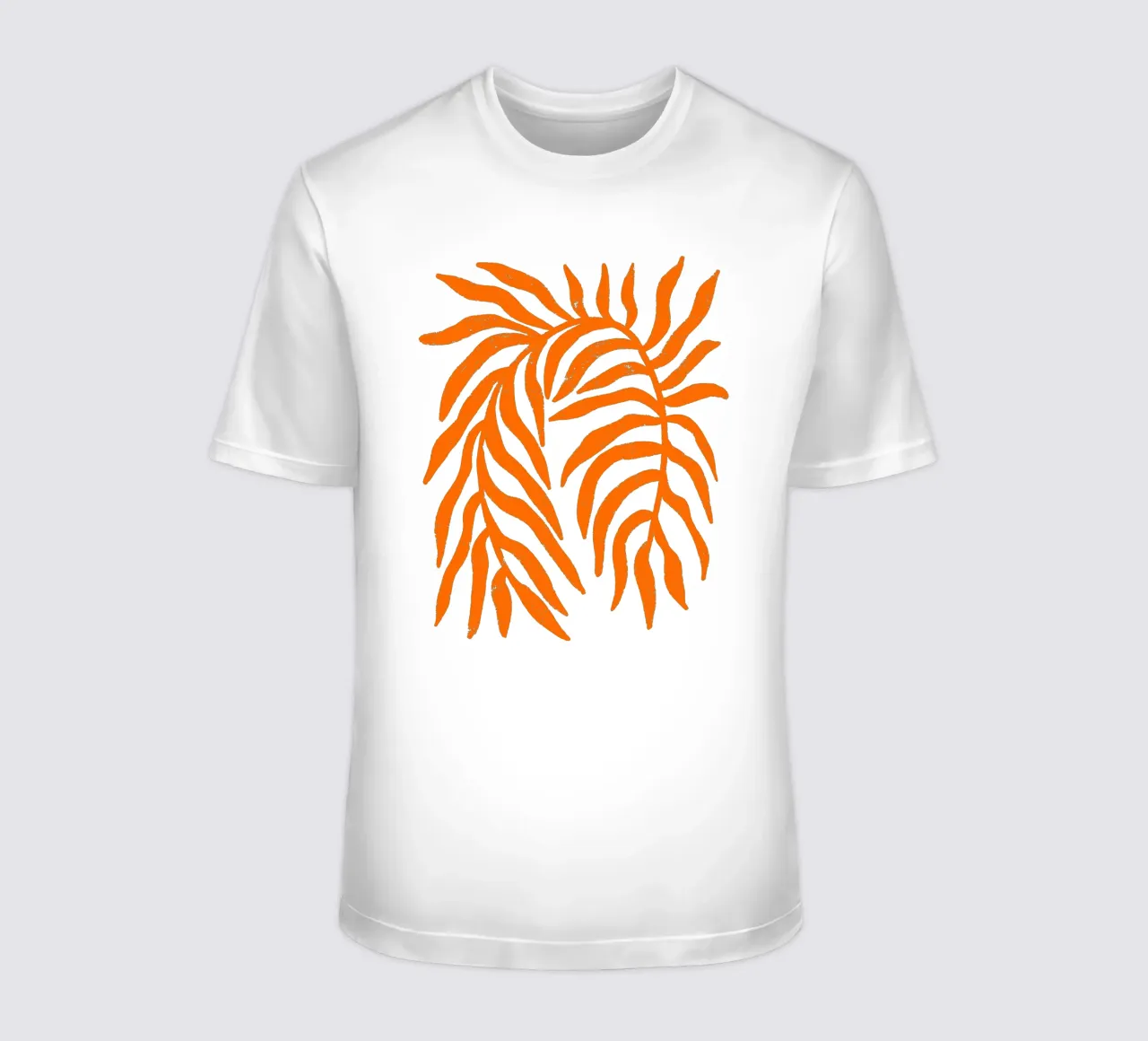 Silhouette arancione Ramo strutturato 1 t-shirt da Wackapacka