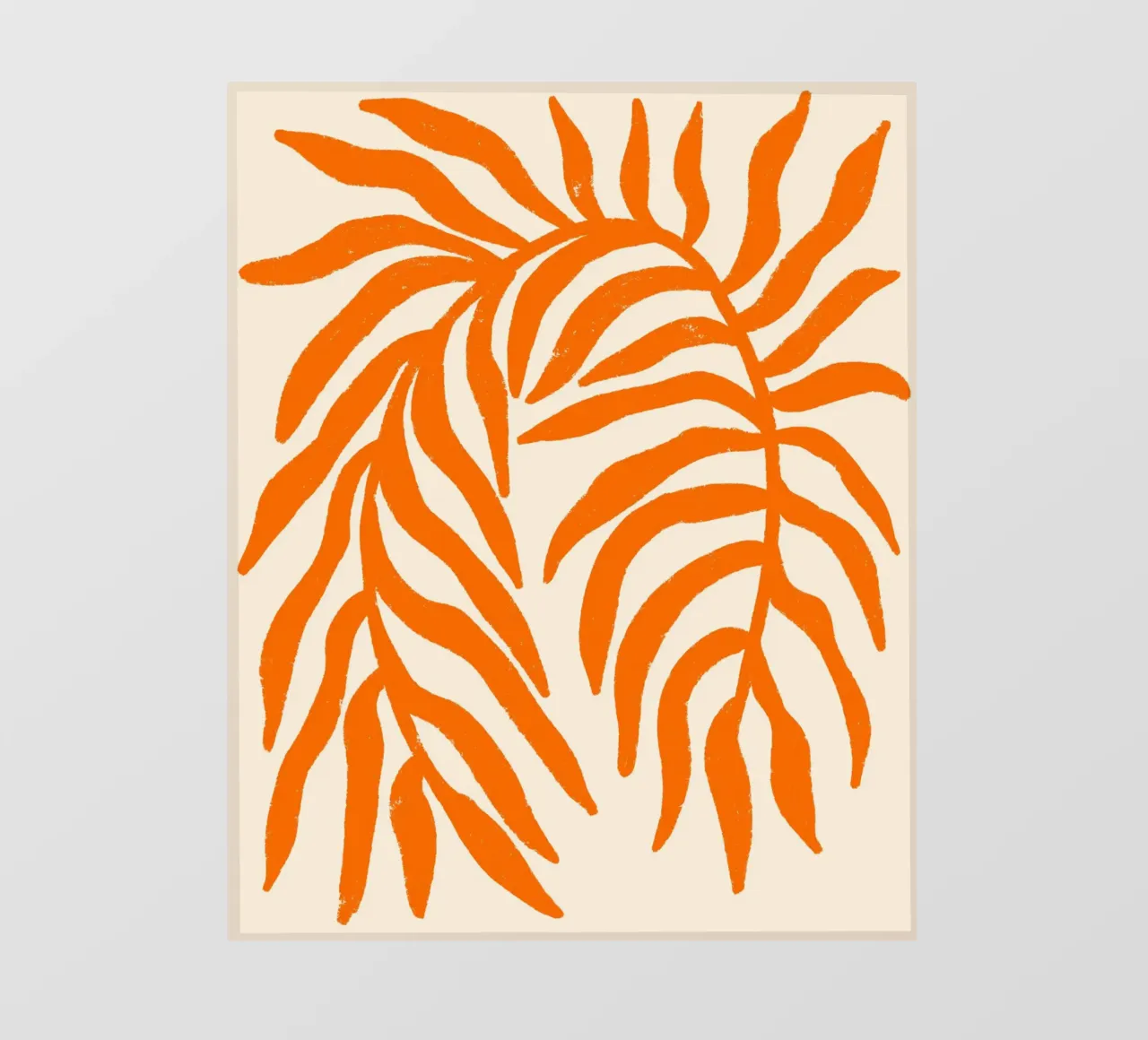 Orange Silhouette Strukturierter Zweig 1 PVC Plane von Wackapacka