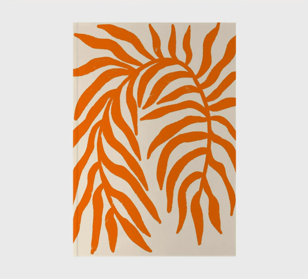 Orange Silhouette Textured Branch 1 carnet de notes de Wackapacka