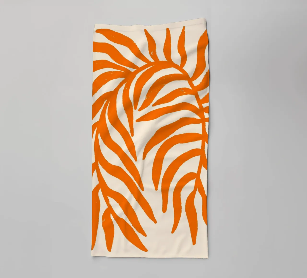 Orange Silhouette Strukturierter Zweig 1 Handtuch von Wackapacka