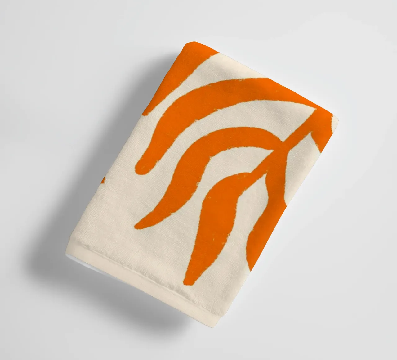 Orange Silhouette Strukturierter Zweig 1 Handtuch von Wackapacka