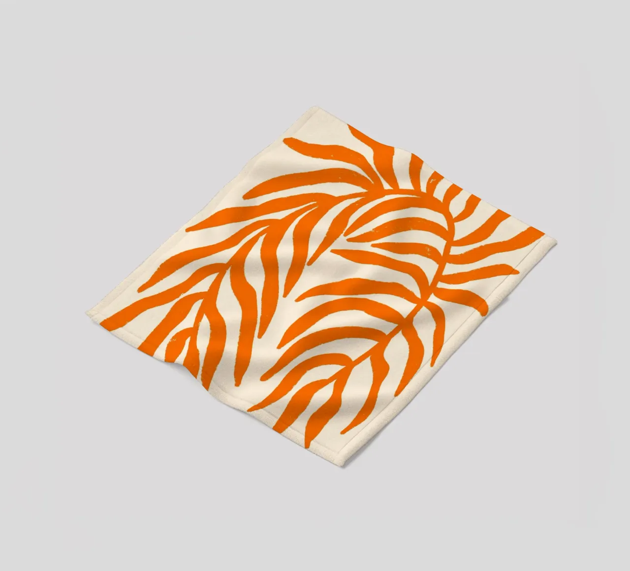 Orange Silhouette Strukturierter Zweig 1 Fleecedecke von Wackapacka