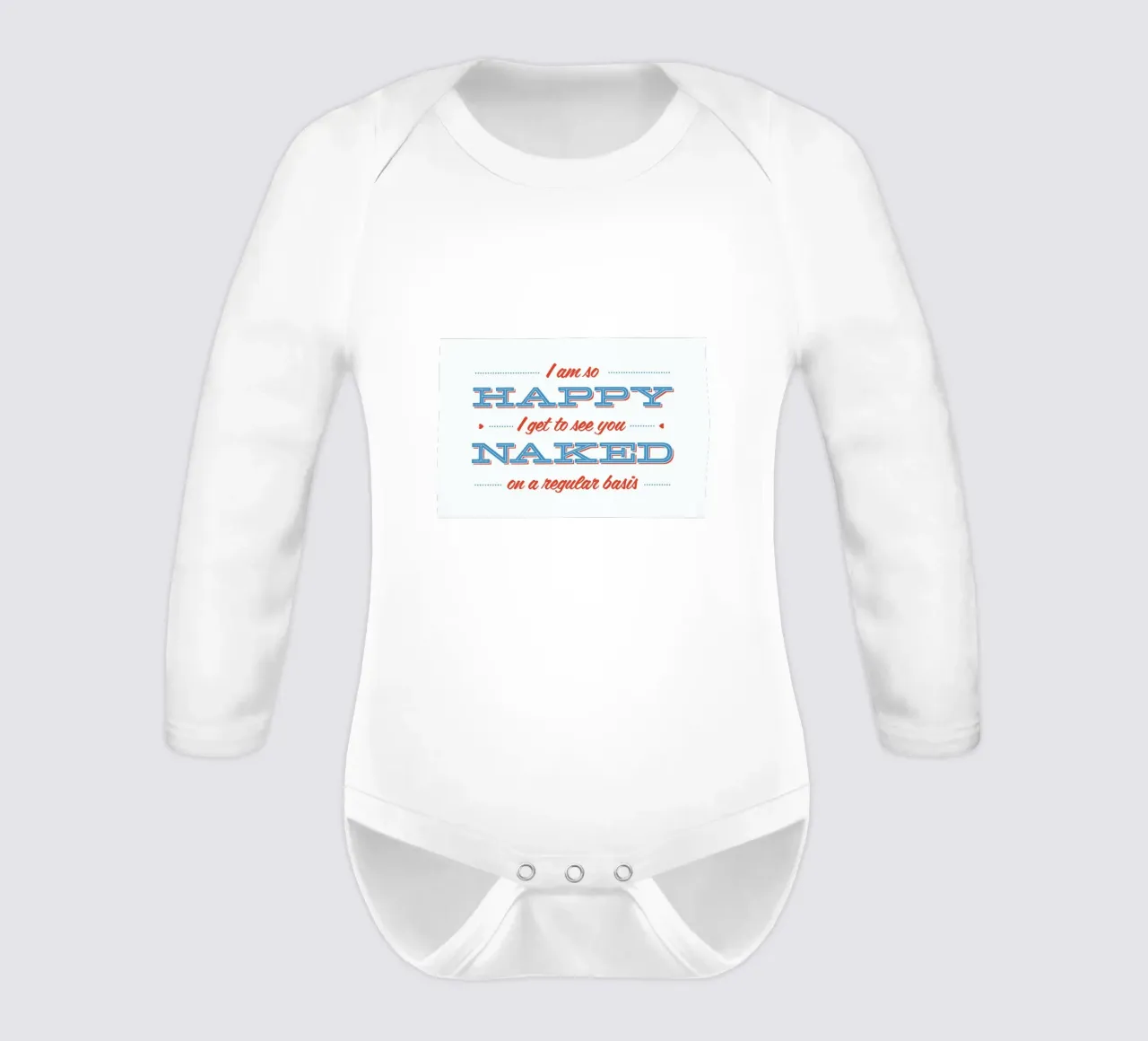 Happy When You're Naked babyrompertje lange mouwen van 55Hi's