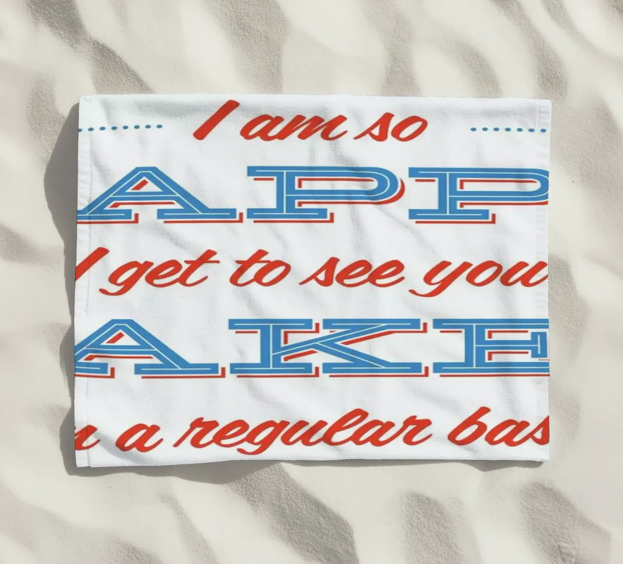 Happy When You're Naked beach towel by 55Hi's