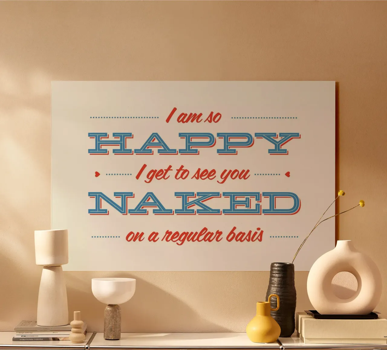 Happy When You're Naked acrylic glass by 55Hi's
