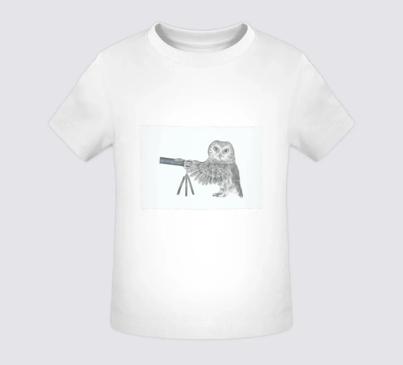 Pearl Papineau Saw Whet Owl baby t-shirt by Le Canot Rouge