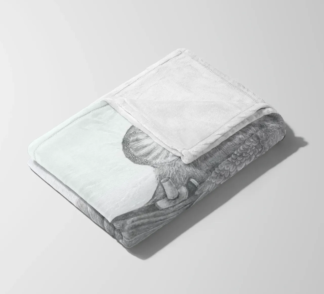 Pearl Papineau Saw Whet Owl fleece blanket by Le Canot Rouge