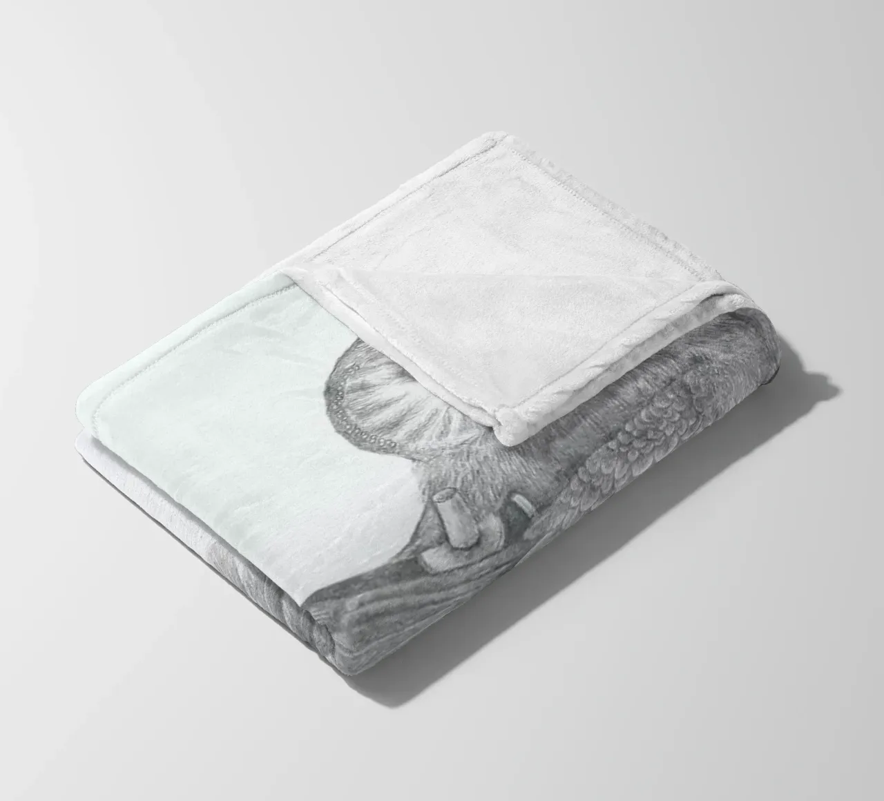 Pearl Papineau Saw Whet Owl fleece blanket by Le Canot Rouge