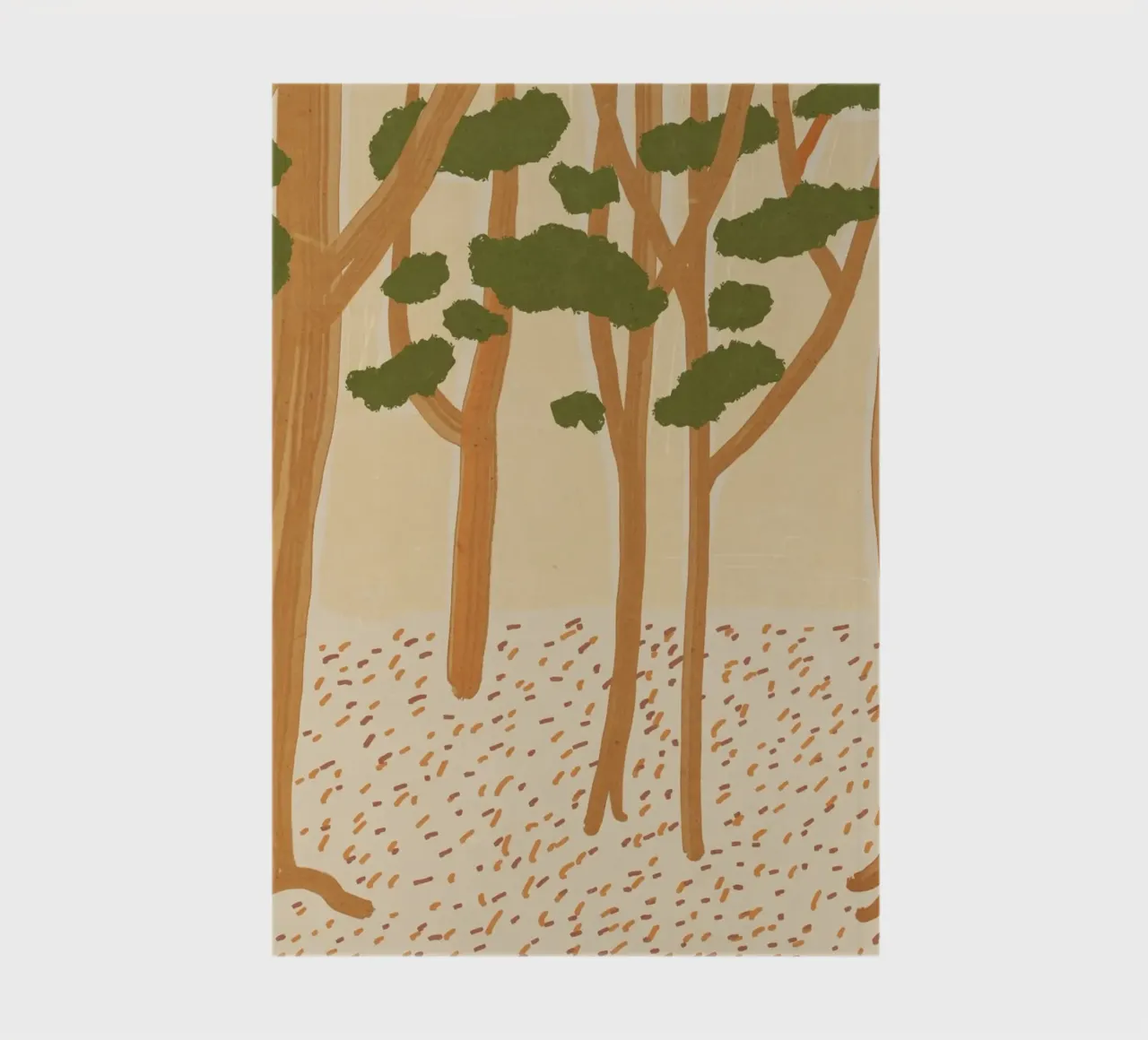 Brown forest a landscape painting notebook by Little Dean