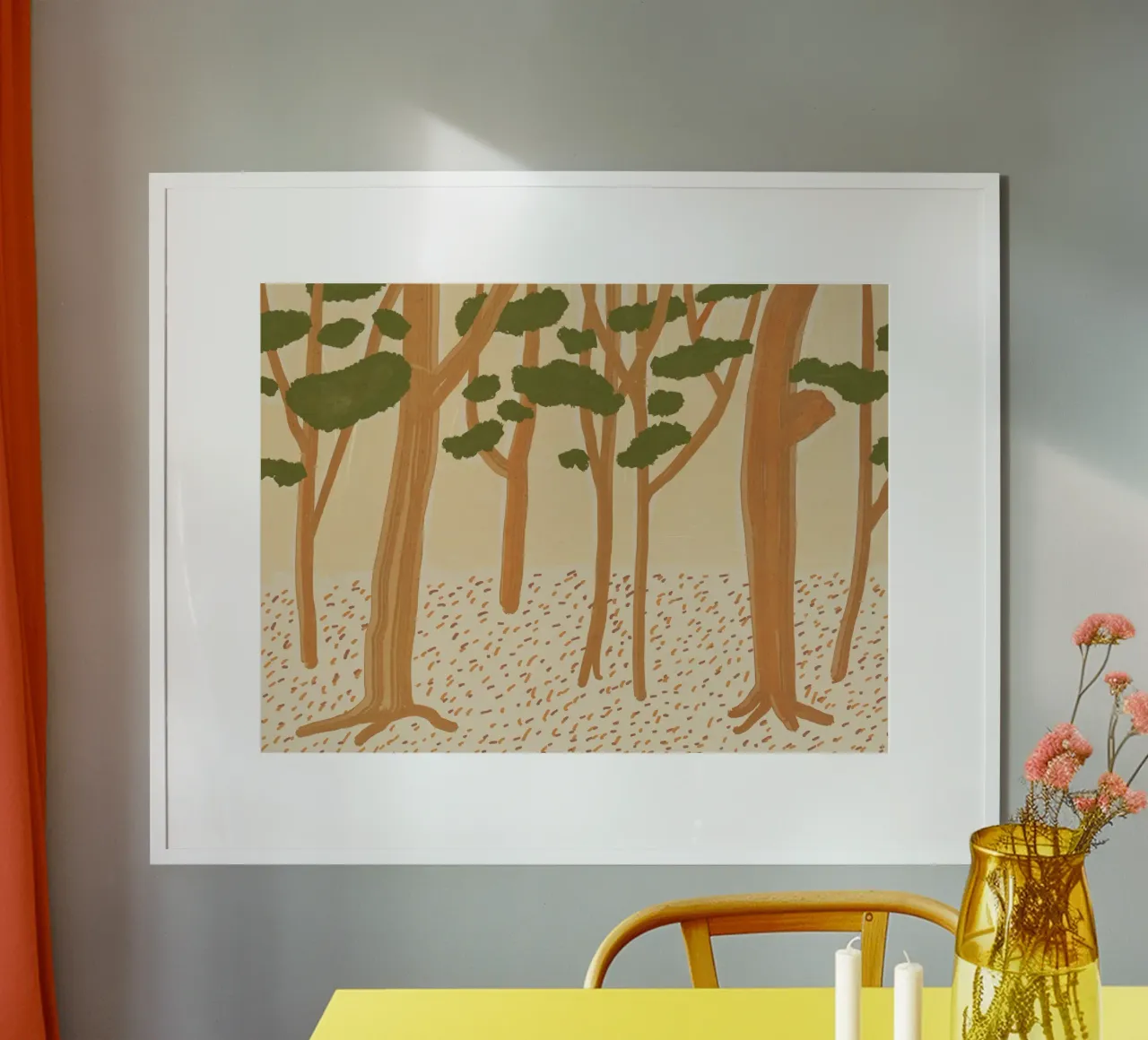 Foresta bruna: un dipinto di paesaggio carta hahnemühle da Little Dean