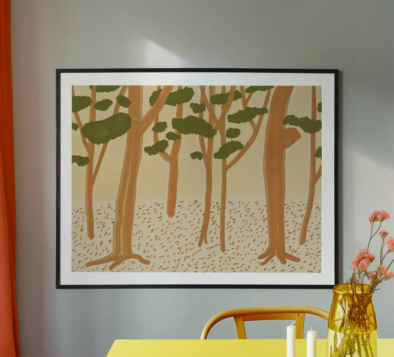 Foresta bruna: un dipinto di paesaggio carta hahnemühle da Little Dean