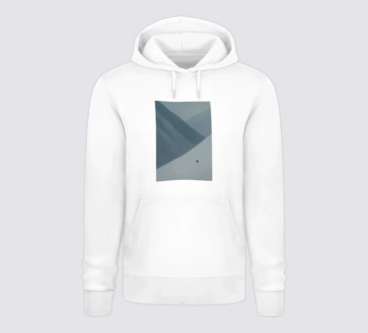 Abstract Blue Gray Skier felpa con cappuccio da Mosaic Dialogue