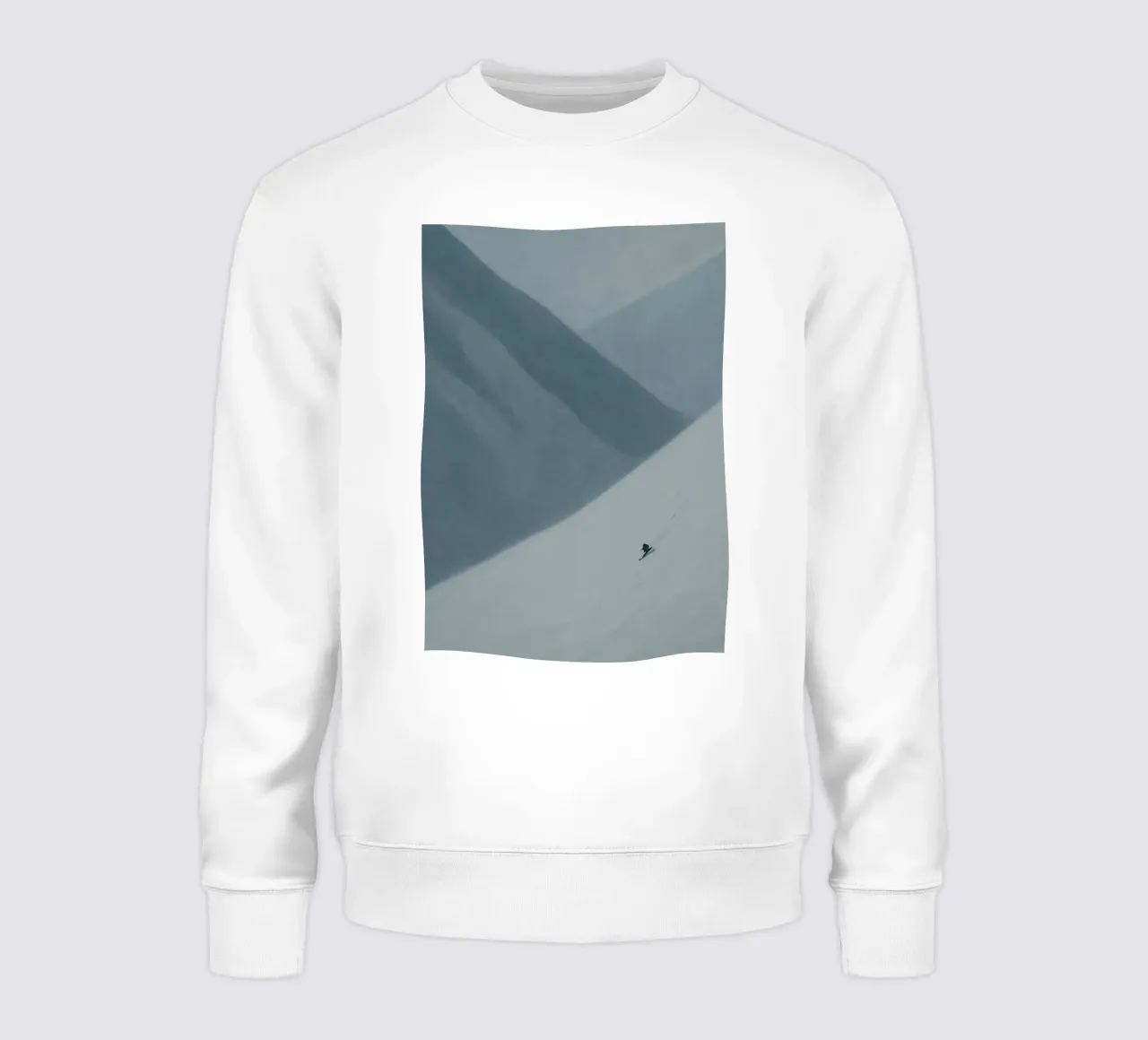 Abstract Blue Gray Skier felpa da Mosaic Dialogue