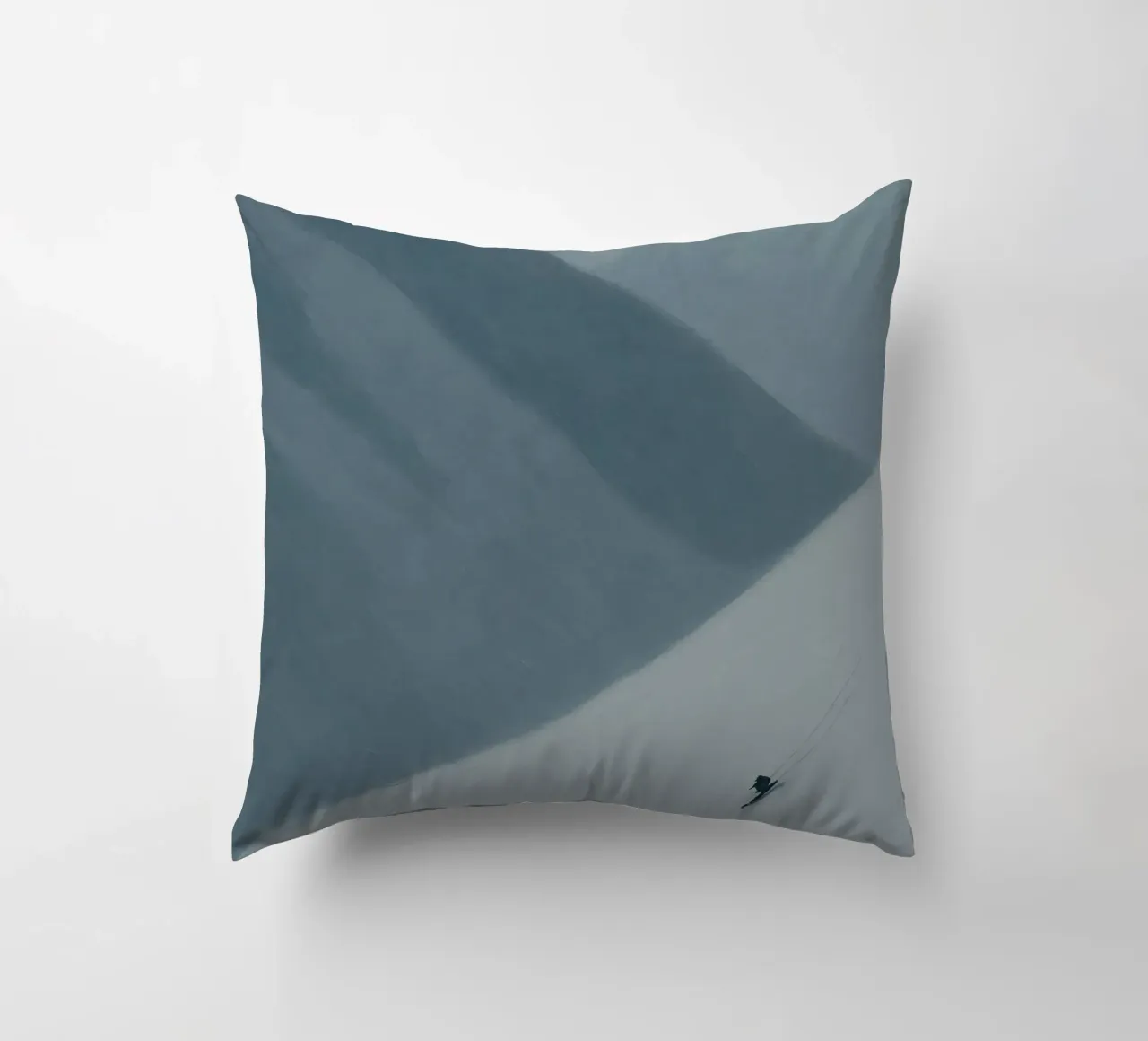 Abstract Blue Gray Skier cuscino da Mosaic Dialogue