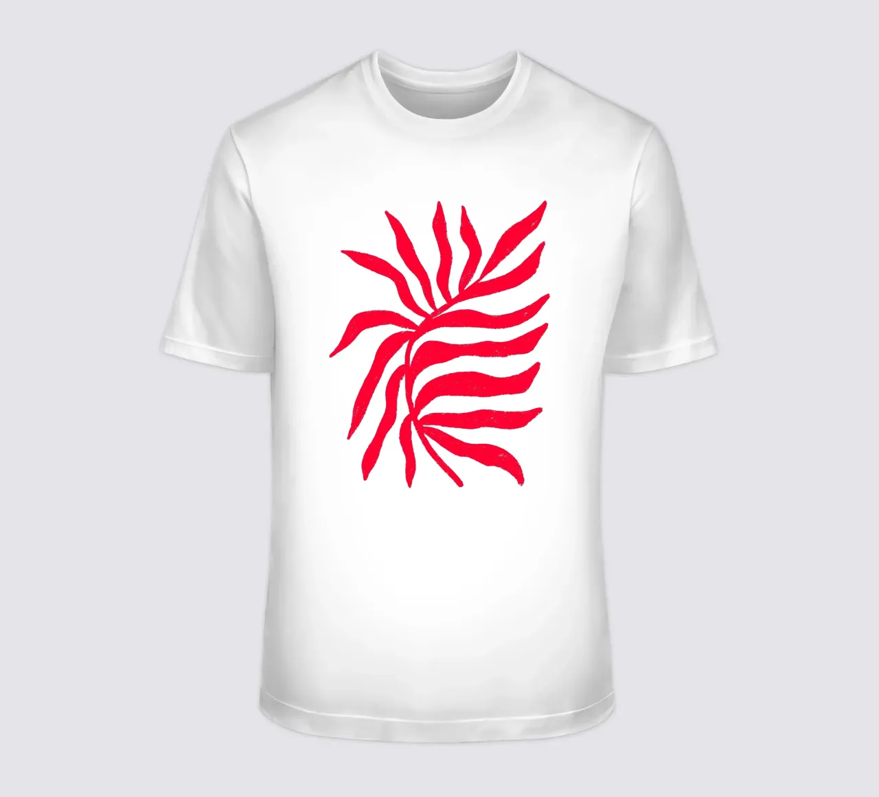 Roter Scherenschnitt Texturierter Zweig 2 T-Shirt von Wackapacka
