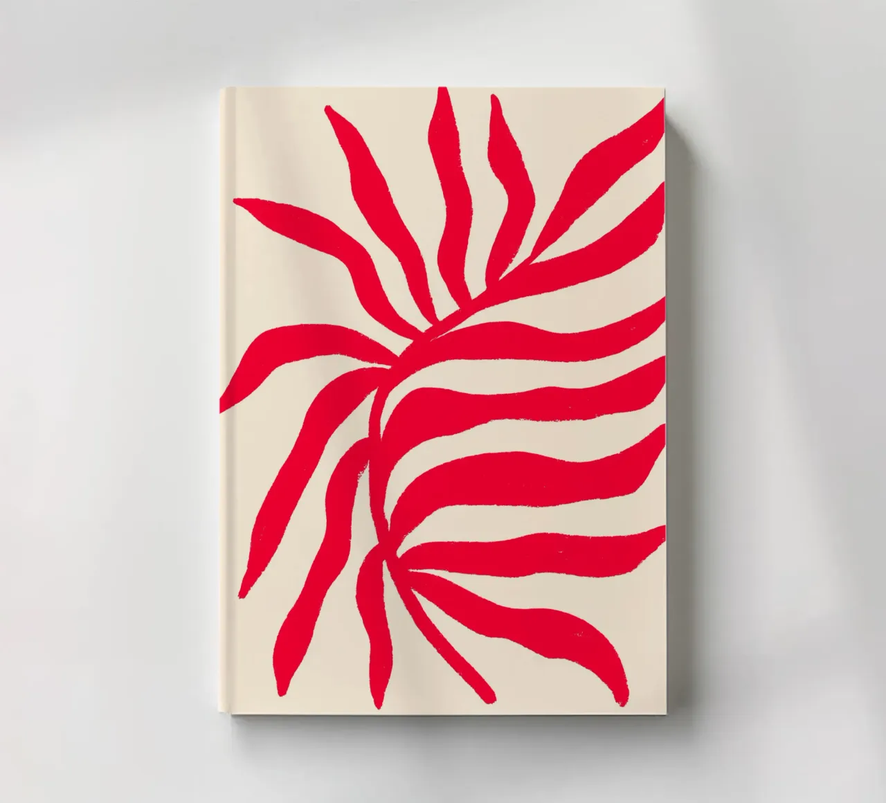 Red Silhouette Textured Branch 2 notebook by Wackapacka