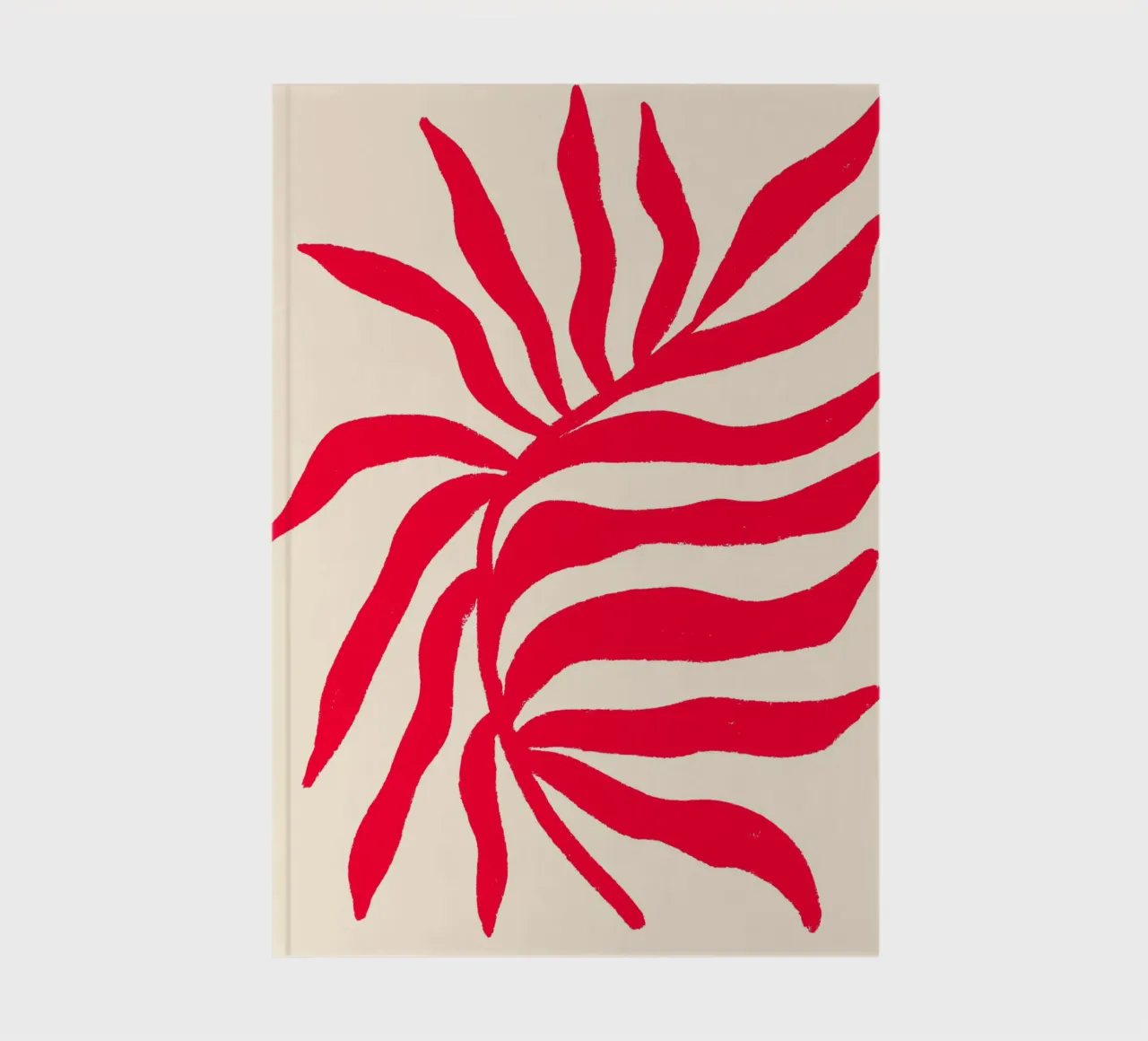 Red Silhouette Textured Branch 2 notebook by Wackapacka